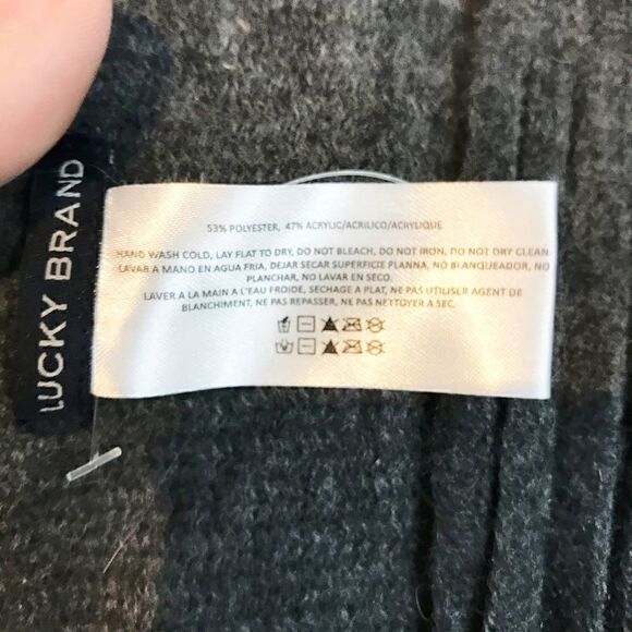 𝅺soft Charcoal Grey Lucky Brand Scarf - Picture 4 of 5